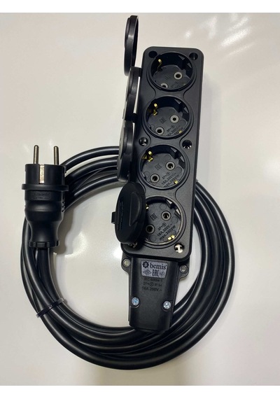 Bemis 4'lü Kauçuklu Priz 3x1.5mm Uzatma 7 MT