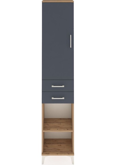 Arges Dolap 3 Raflı 2 Çekmeceli Tek Askılı 44x30x221 Çam-antrasit Atlas Çam