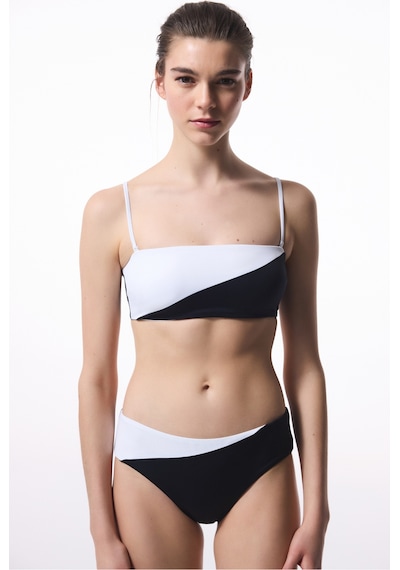 Penti Siyah Beyaz Gina Straplez Bikini Üstü