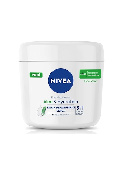 Nivea Aleo & Hydration 5 In 1 El ve Vücut Kremi Kavanoz 400 ML