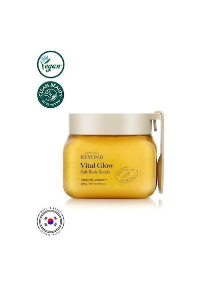Glow Tuzlu Vücut Peelingi Vitamin C E B12 Çift Tuz Arındırıcı Scrub 500 G