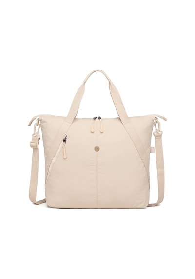 Smart Bags Mikro Poly Kumaş Büyük Boy Kadın Omuz Çantası 3335 Bej