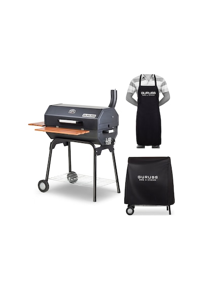 Guruss Cg-075 Kömürlü Barbekü Mangal + Kılıf + Önlük Siyah Model:grs21