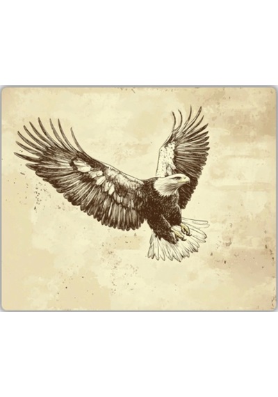 Eskitilmiş Kartal Baskılı Mouse Pad 18x22 Cm