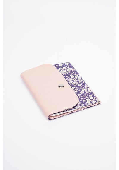 Fabric Craft Bag Kadın Cüzdanı Kumaş, Çıtçıt Kapamalı Gül Kurusu
