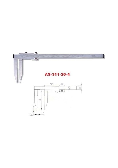 Asimeto AS-311-12-4 Uzun Çene Mekanik Kumpas 0-300 MM