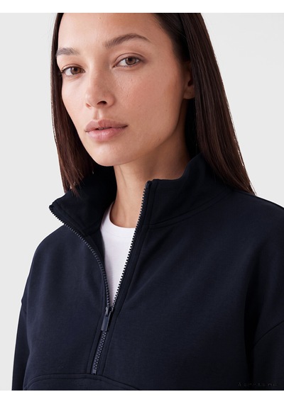 LC Waikiki Lc Waıkıkı Lacivert Oversize Soft Touch Kadın Sweatshirt Tunik