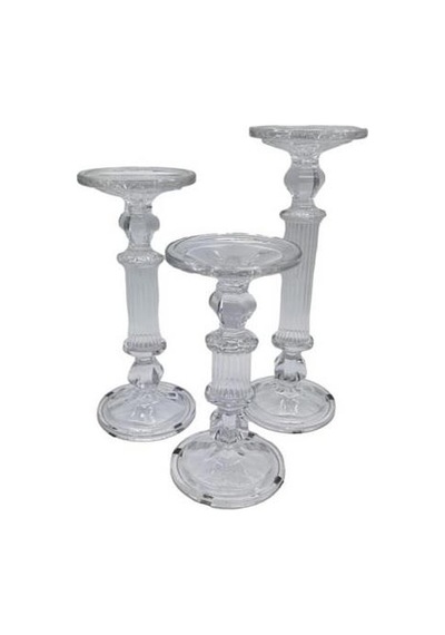 Crearthome 3'lü Sütun Cam Mumluk 25-30-35 CM Kermanhome1