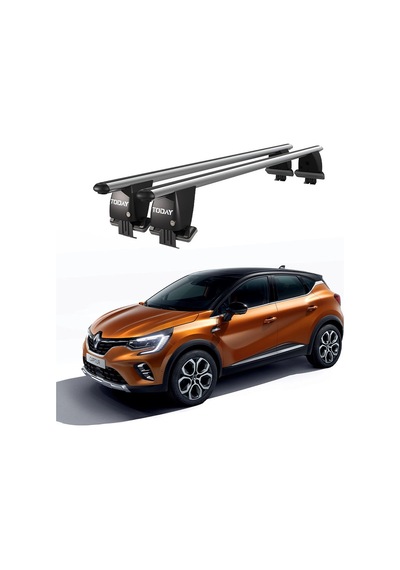 Royal Renault Captur 2019 Ve Sonrası Uyumlu Gri Kilitli Ara Atkı Port Bagaj Tavan Barı