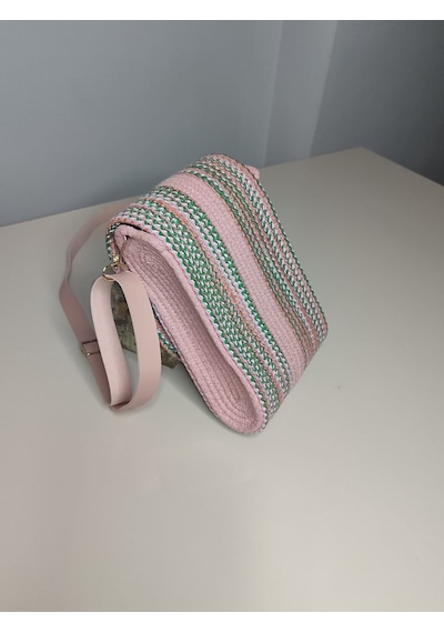 Gündelik Kadın Çantası, Kırçıllı Pembe, Omuz Çantası Pembe Kırçıllı