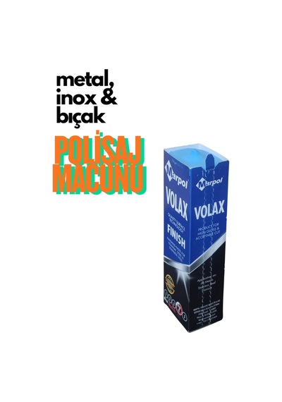 Metal Paslanmaz Ve Krom Parlatıcı Polisaj Macunu Marpol Volax Mavi Cila 1 Kg Bıçak Bileme