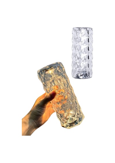 Kristal Lamba Masa Lambası Şarjlı Masa Lambası Dokunmatik Sensör Usb Şarjlı Beyaz 37784513