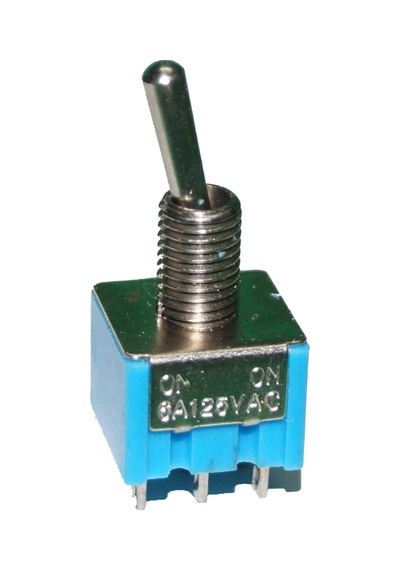 Mini Toggle Switch On-on 6 Pin 2 Kutup 6a 125vac Mavi Anahtar Mts-202