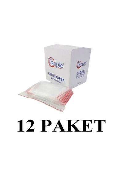 12 Paket 15x18 Kilitli Torba 600 Lü