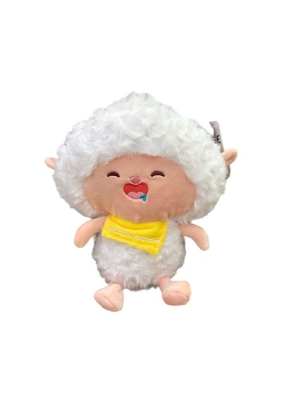 Sevimli Uyku Arkadaşım Kuzu Peluş Oyuncak 25 Cm Beyaz