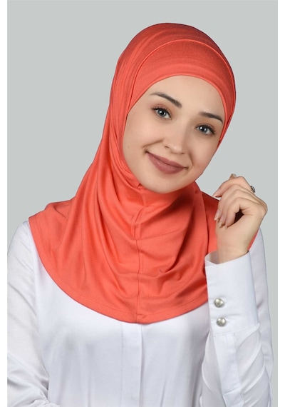 Altobeh İkili Set Pratik Eşarp Hazır Türban ve Hijab Tesettür Bonesi - Elma Yeşili