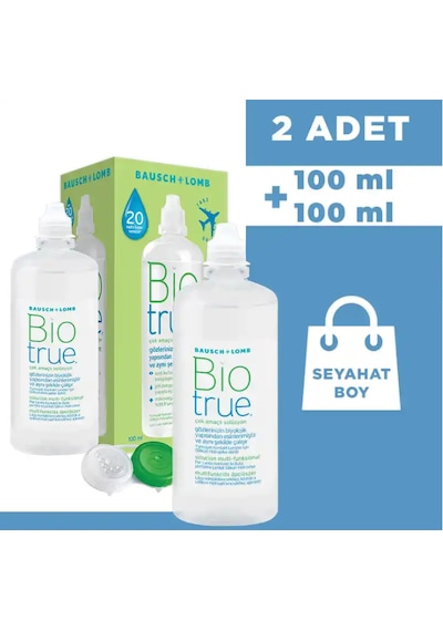 Bausch & Lomb Bio True Lens Solüsyonu 2'li Paket 100 Ml