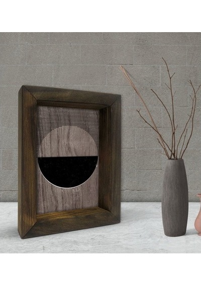 Bk Gift Modern Art Tasarımlı Dekoratif Doğal Masif Ahşap Çerçeve (500610119)