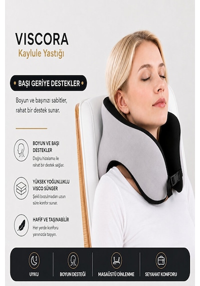 Kaylule Yastığı Şekerleme Ve Nap Yastığı, Boyun, Kol Ve Yüz Destekli Ergonomik Dinlenme Yastığı