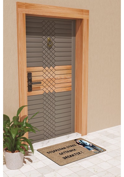 Rugmood Modern Dijtal Baskı Sarılan Çift Dış Kapı Önü Paspası Çok Renkli