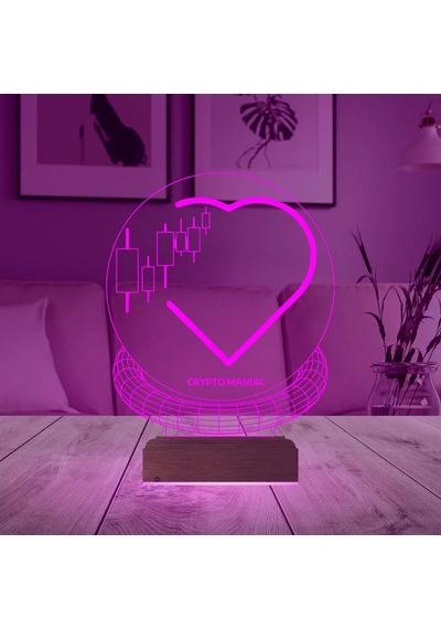 Luvivia Crypto Maniac Kripto Manyağı 3d Lamba - Masa Gece Lambası Şeffaf