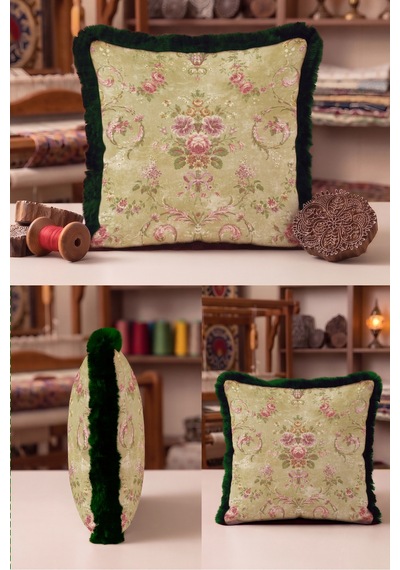 Vintage Çiçek Saçaklı Yastık Kılıfı - Avangart Country Pembe Yeşil Siyah Püsküllü Kırlent Kılıfı Buzlu Kanyon Mira Vintage Çiçek Saçaklı Yastık Kılıfı - Avangart Country Pembe Yeşil Siyah Püsküllü Kırlent Kılıfı Buzlu Kanyon Mira