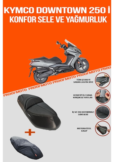 Kymco Downtown 250i Konfor Sele Ve Yağmurluk Kılıf