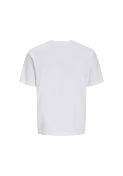 Jack & Jones Erkek Gögüs Baskili Bisiklet Yakatisört - Savona - 12310070 Beyaz