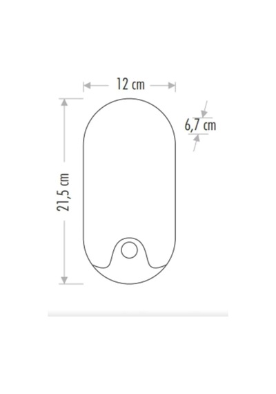 Cata Ct-7093 12w Oval Sensörlü Led Armatür 4000k, Standart