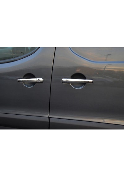 Peugeot 207 Hb/sw Uyumlu Kapı Kolu 4 Parça 2006-2012 Paslanmaz Krom