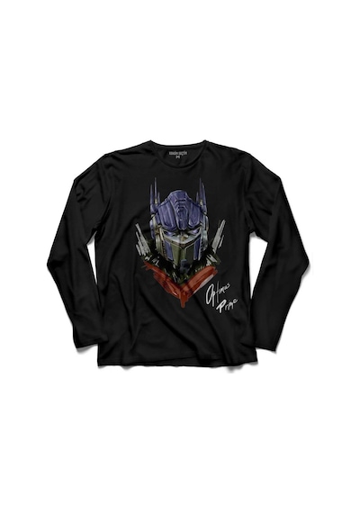 Transformers Optımus Prıme Logo Deceptıcon 3 Uzun Kollu Tişört Baskılı Çocuk T-shirt 001