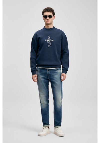 Lufian Max Smart Jean Erkek Pantolon Slim Fit Mavi Mavi 111200226100300