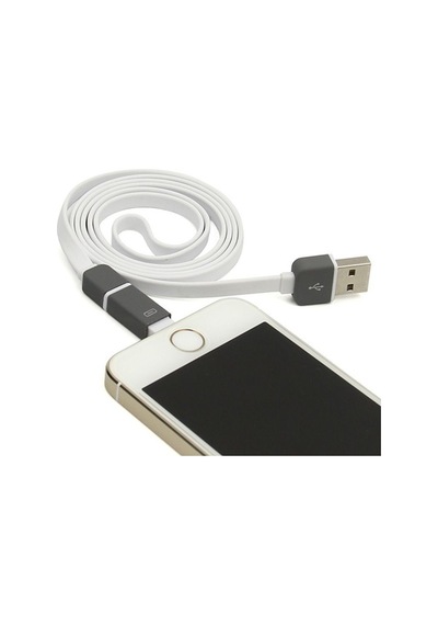 Micro Usb Ve Lightning Kablo 2 İn 1 Beyaz Gri Beyaz