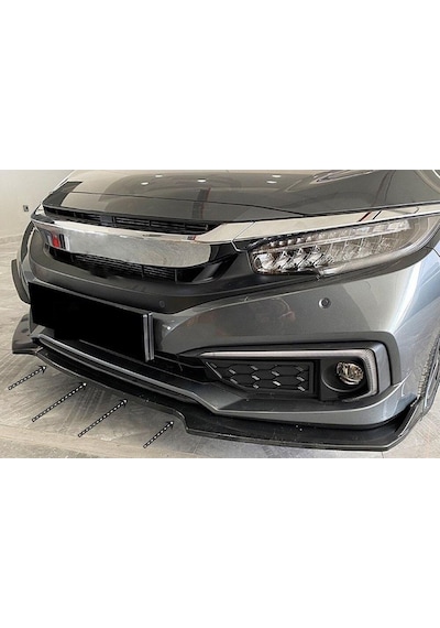 Koto Honda Civic Fc5 Için 2016 - 2019 3 Parça Piono Black Ön Lip (489494053)