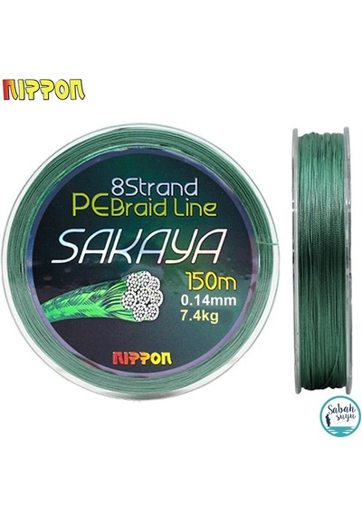 Nippon Sakaya 8X Pe Ip Misina K.Yeşil 150Mt 0.14Mm 7.4Kg