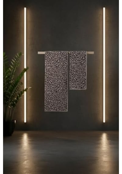 Leopar Desen Havlu Seti Hamam Seti 50x90 Ve 70x140 Cm Banyo Havlusu Çeyizlik, 2lı-hamatakımı-leopar 4 Renk