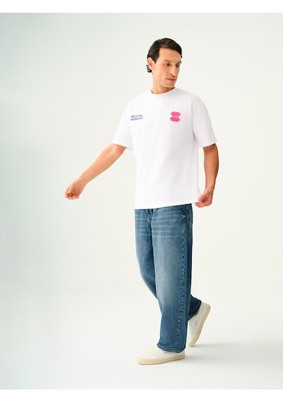 LOFT Oversize Fit Erkek Tshirt K.kol Lf2035800 Q1.v1 Beyaz