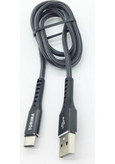 Torima Type-C 2.4A 1M Yassı Kablo Siyah (426144803)