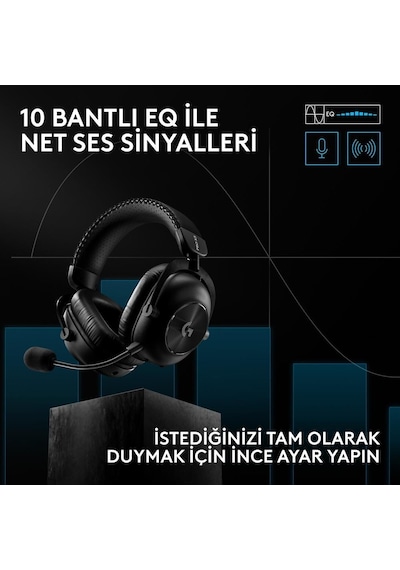 Logitech G Pro X3 Lightspeed Kablosuz Bluetooth Oyuncu Kulaklığı - Siyah