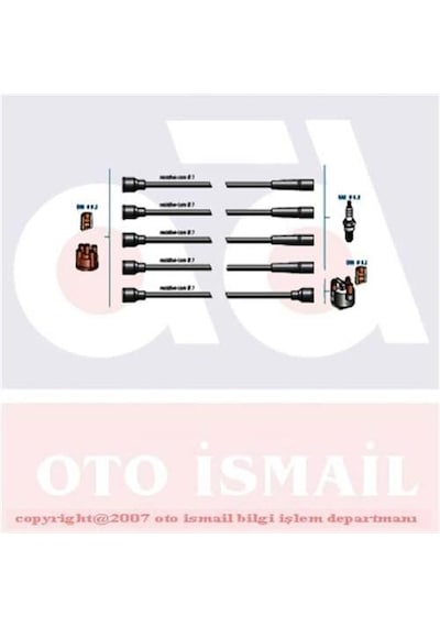 Doduco 7724-99 Buji Kablosu Bobin Kablosu Buji Kablosu Takım R9-r19-broadway 1.4 8v 1.6 8v Twingo-clio 1.2 D7f 7702252160-7702252450