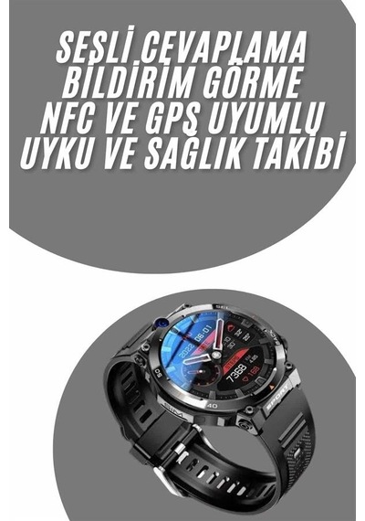 Akıllı Saat Yeni Model Sesli Asistan Bildirim Görme Bluetooth Bağ