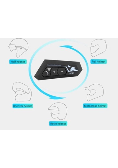 Just Cheap Store Bt22 Kask Kulaklık Bluetooth Motosiklet Kulaklık 5.0 Bluetooth Interkom Motorsiklet Kulaklık