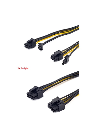 8 Pin - 2X 6+2 Power Supply Modüler Psu Kablo Güç Kaynağı Kablo
