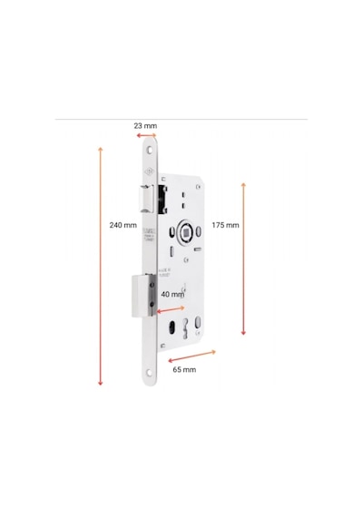 Tursan Gömme Kilit Oval Aynalı 40 Mm Enka492