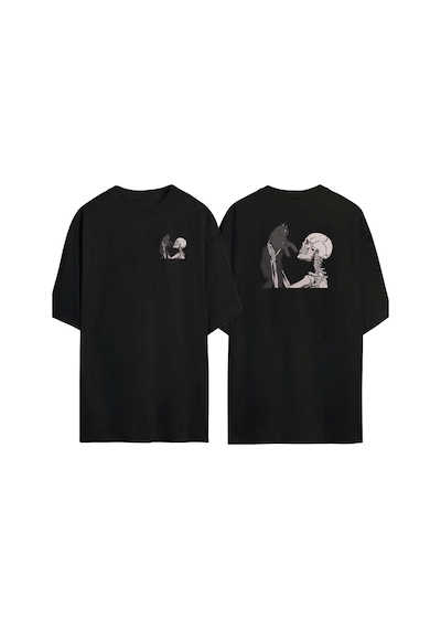 Thewert Unisex Skull And Cat Kedi Sevgisi Ön Arka Baskılı Sıyah Oversize T-shirt Siyah Thewert Unisex Skull And Cat Kedi Sevgisi Ön Arka Baskılı Sıyah Oversize T-shirt Siyah