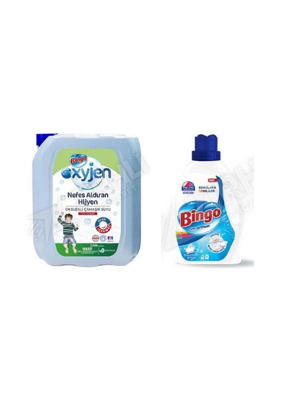 Bingo Çamaşır Suyu 4 Lt + Beyazlar İçin Sıvı Det. 1755 Ml 2'li Set Diğer