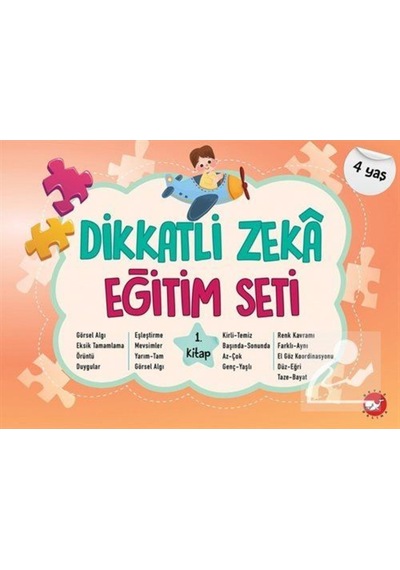 Dikkatli Zeka Eğitim Seti 1. Kitap - 4 Kitap Takım- Beyaz Balina Yayınları