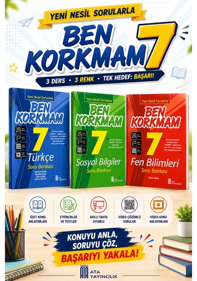 7.sınıf Ben Korkmam Türkçe-fen Bilimleri- Sosyal Bilgiler Soru Bankası