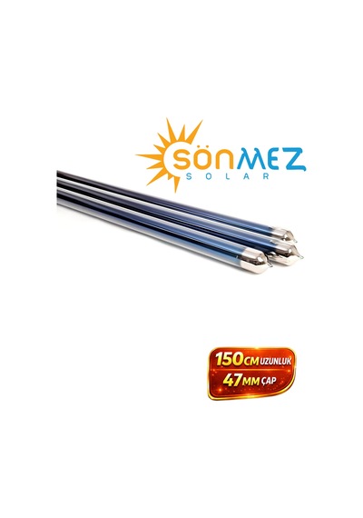 Solar 18 Adet 150 Cm Vakum Cam Tüp Vakum Tüplü Güneş Enerjisi Camı