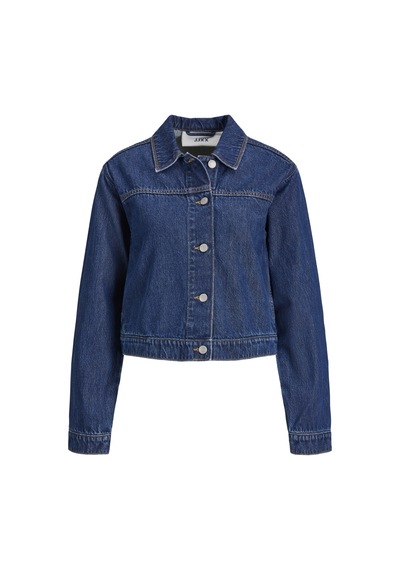 Jack & Jones Kadin Gömlek Yaka Denim Ceket - Norma - 12300675 Blue Denim